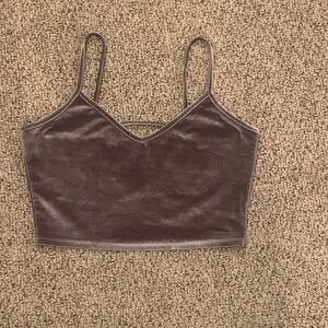Crushed Velvet Crop Top